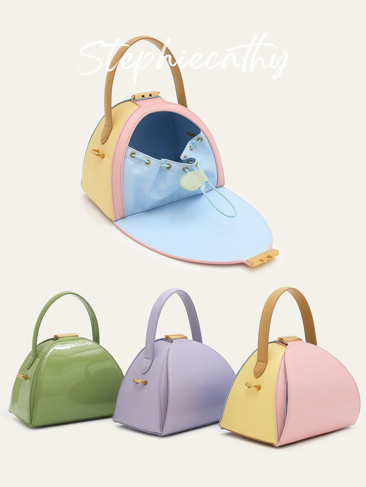 Sculpted Dome Top-Handle Bag