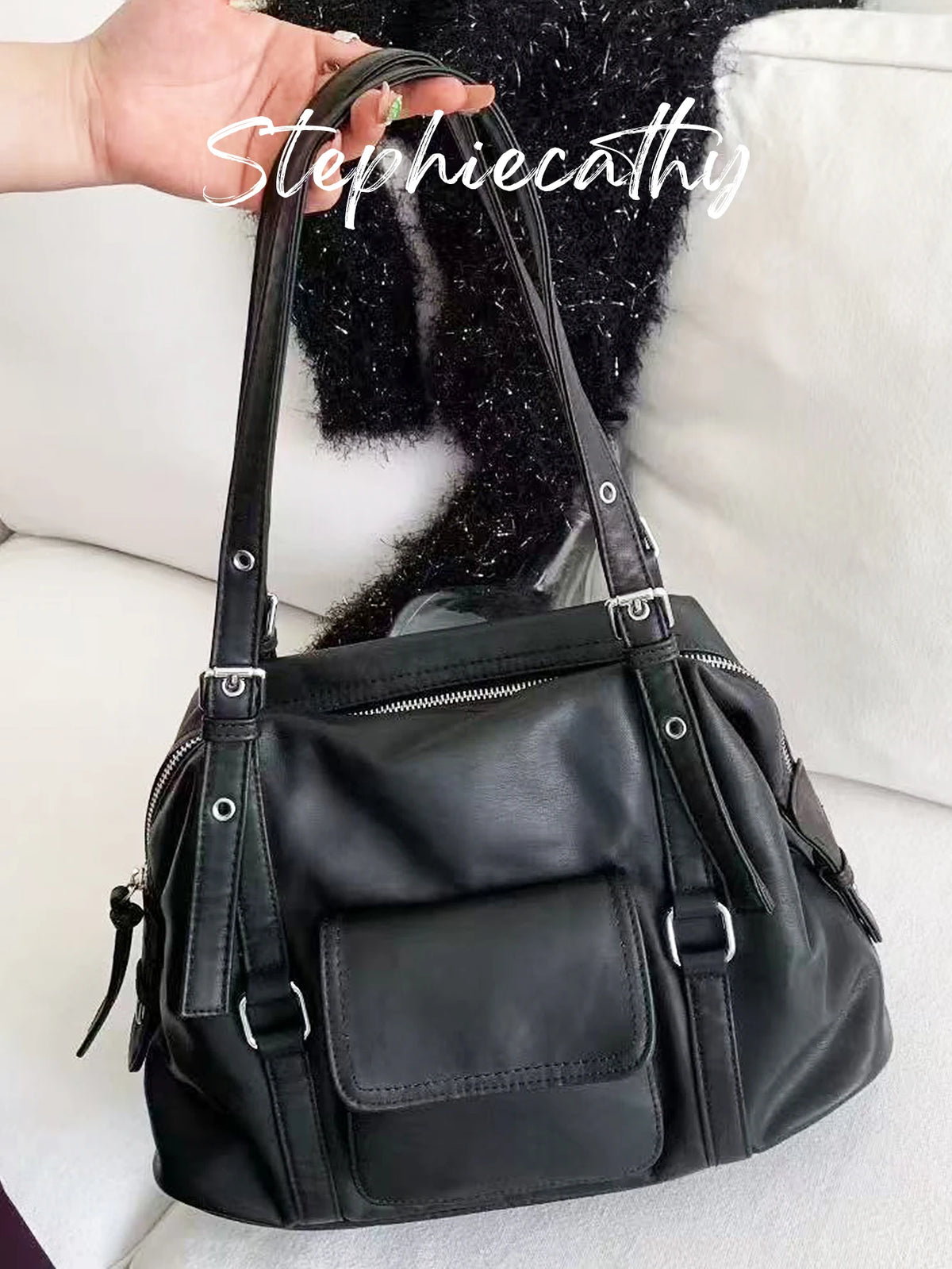 Grommet Shoulder Bag