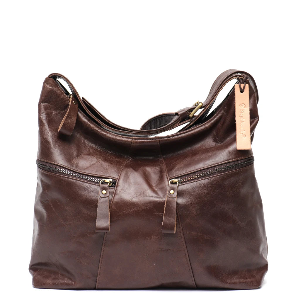 Multi-Zip Slouchy Hobo