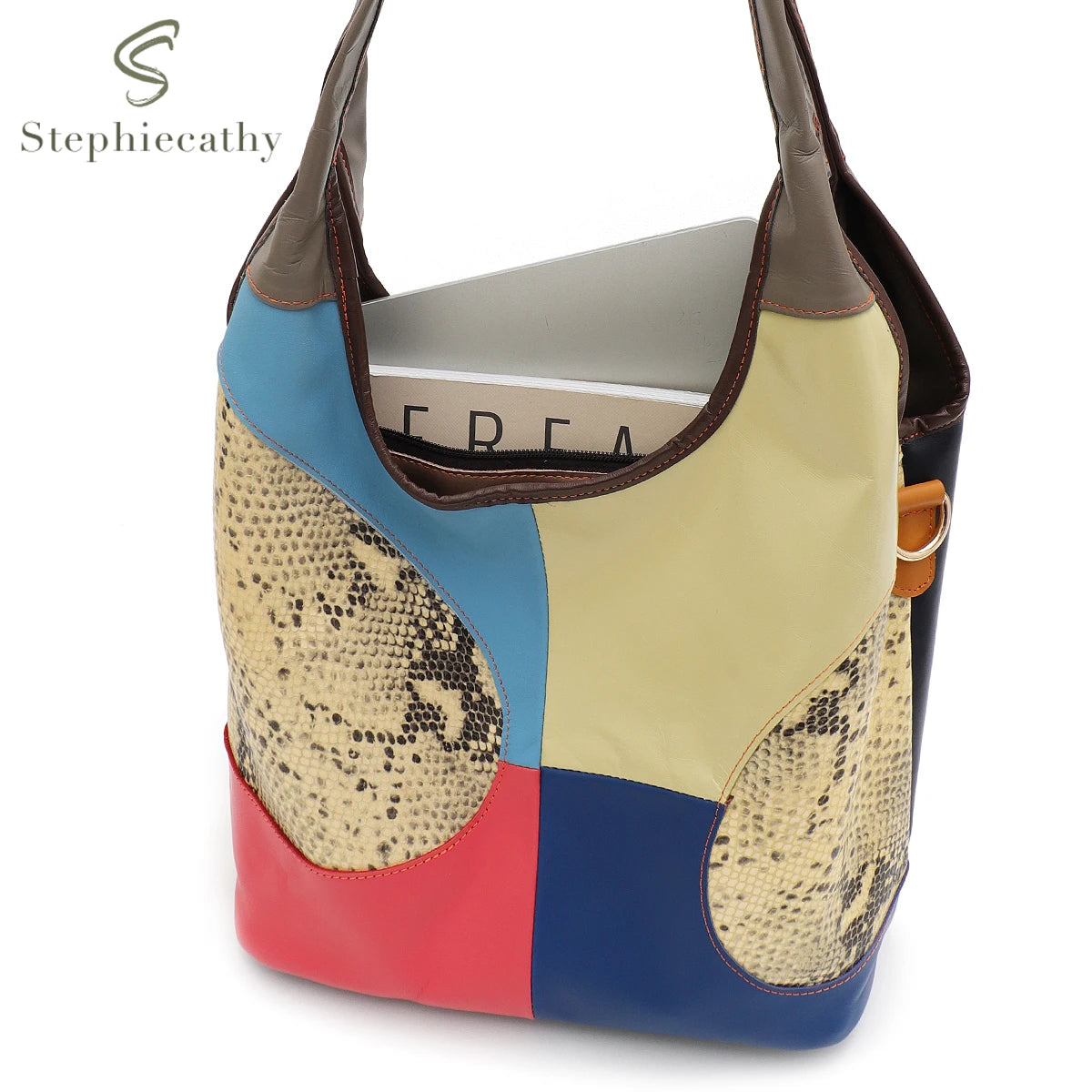 Colorblock Patchwork Shoulder Bag