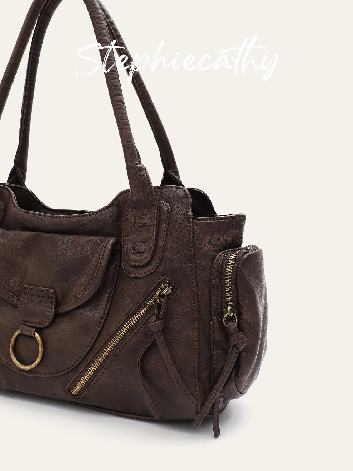 Preppy Multi-Pocket Satchel