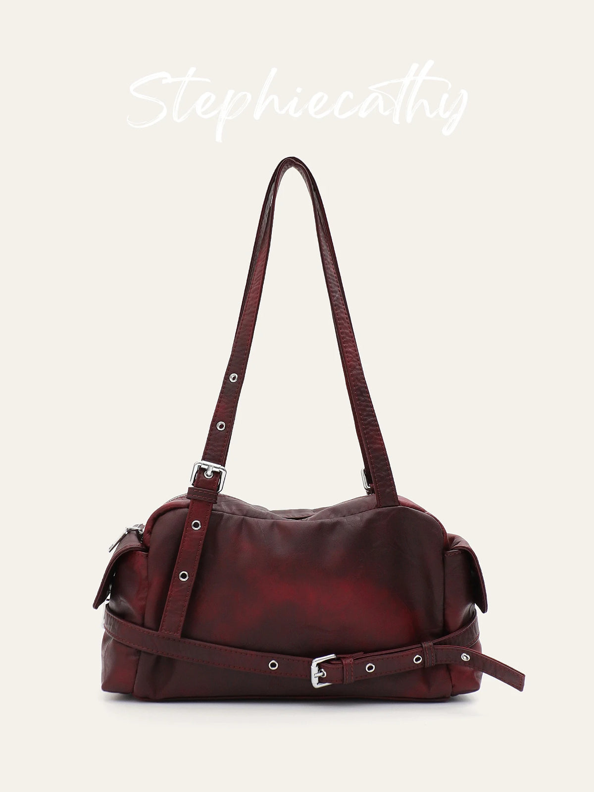 Grommet-Strap Shoulder Bag
