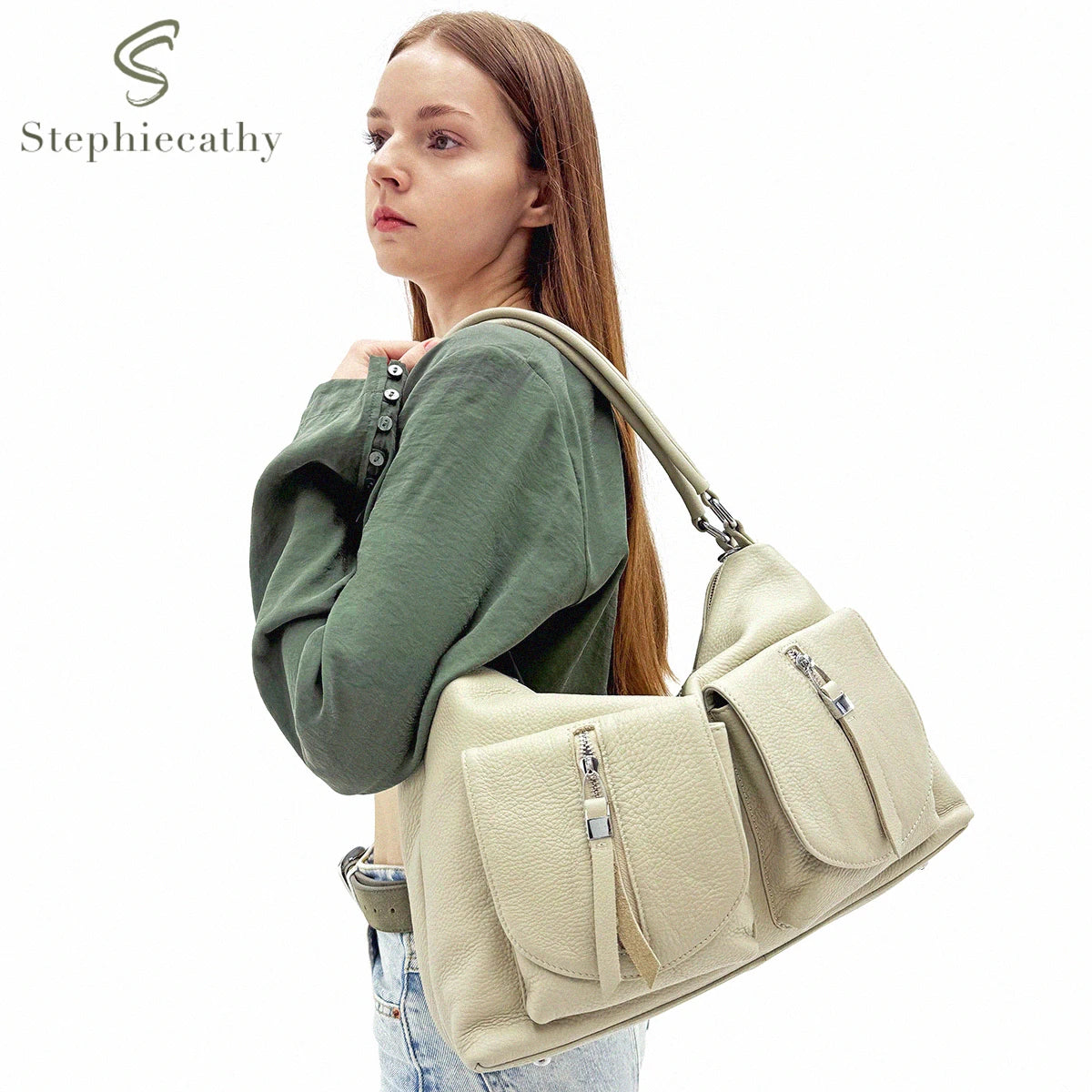 Multi-Pocket Shoulder Hobo