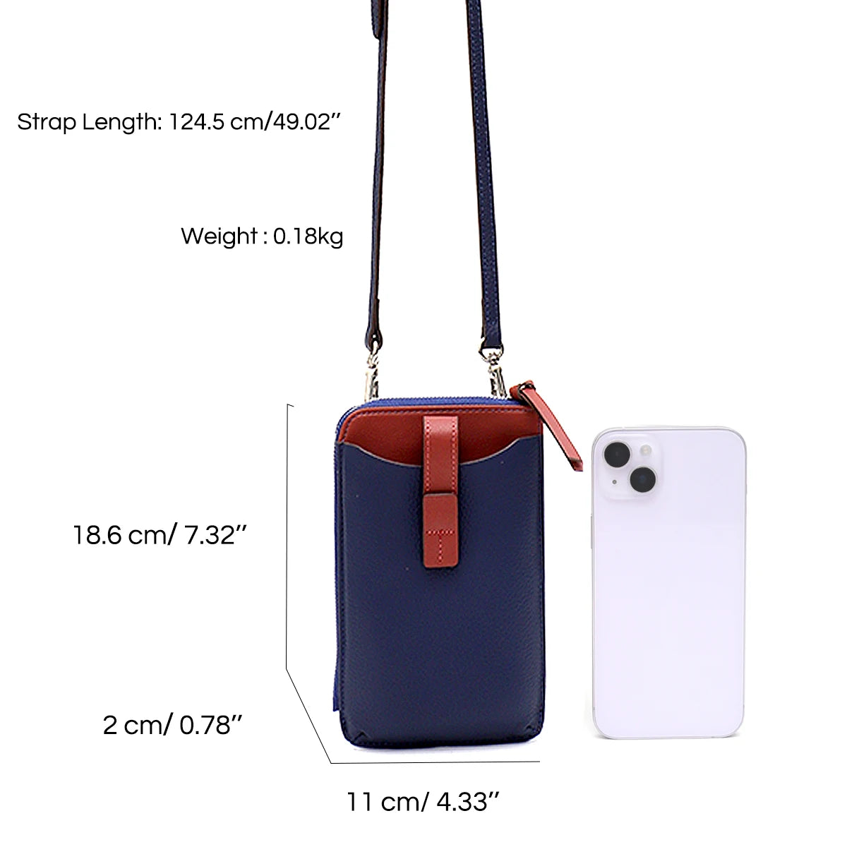 Contrast Phone Crossbody Pouch