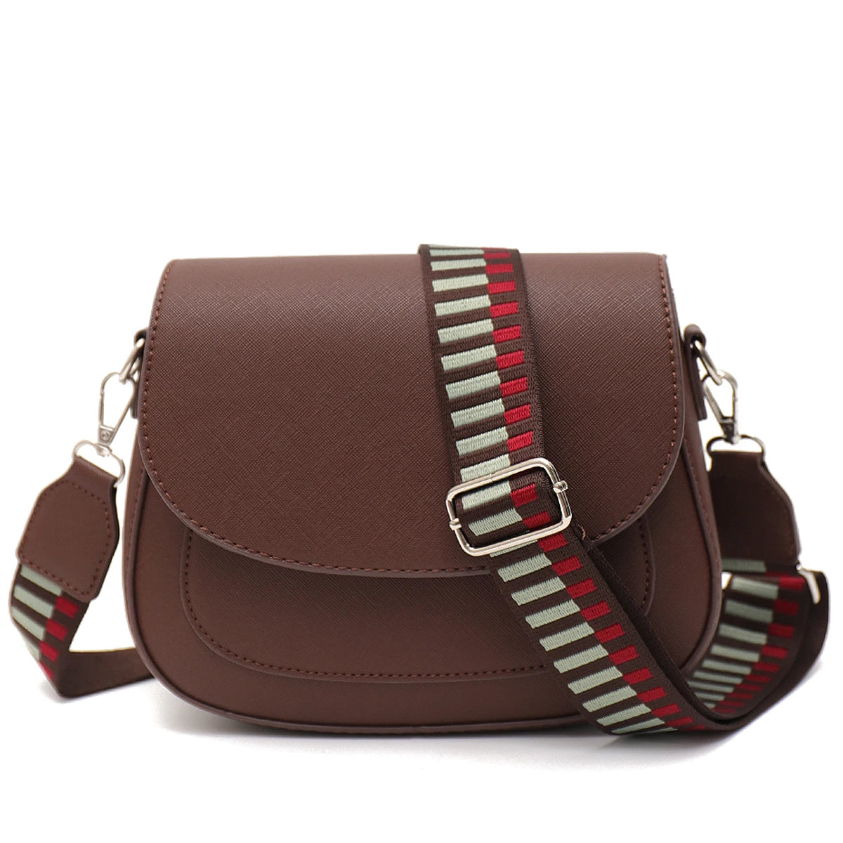 Woven-Strap Saddle Bag
