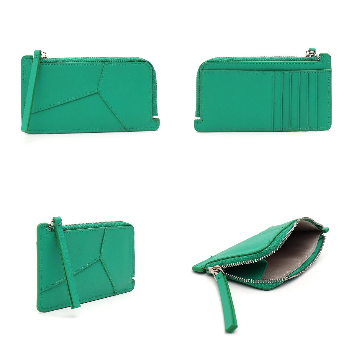 Geometric Zip Card Holder