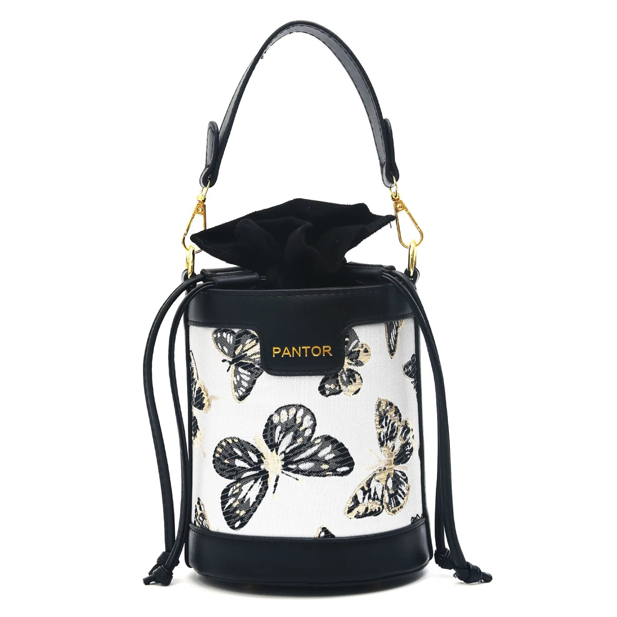 Printed Drawstring Bucket Bag