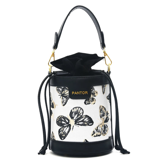 Printed Drawstring Bucket Bag