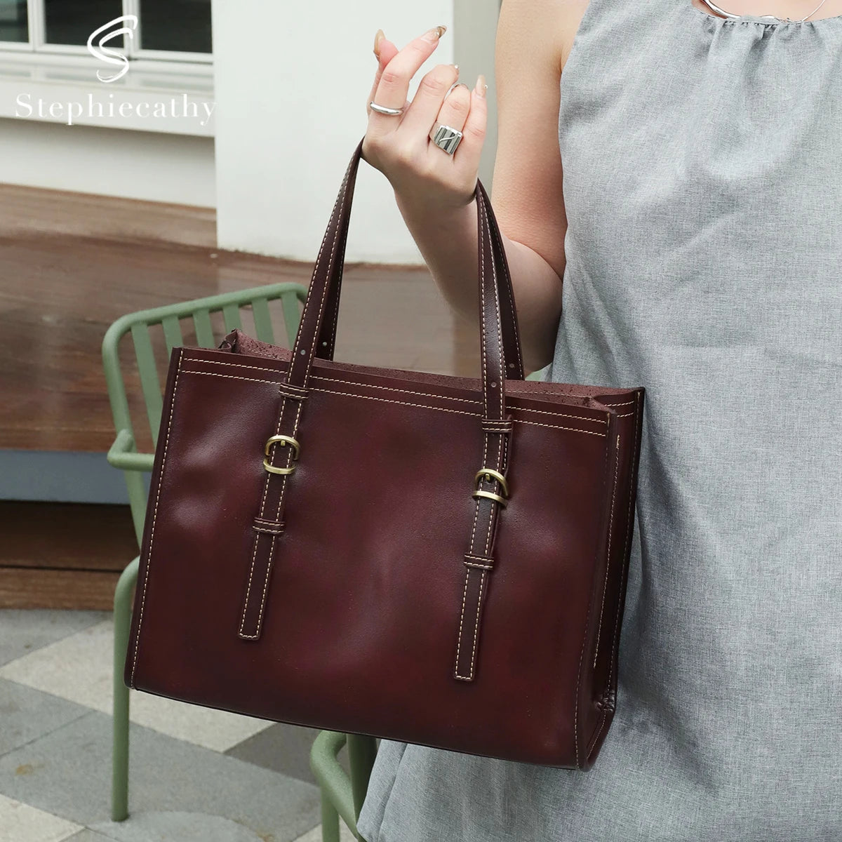 Structured Top-Handle Tote