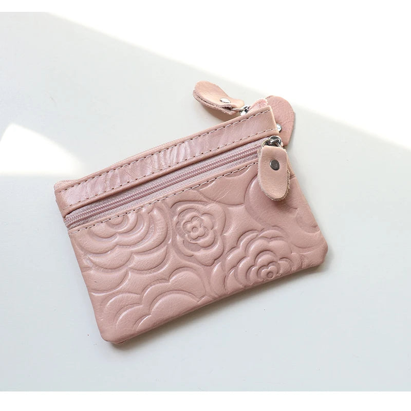 Embossed Floral Key Pouch