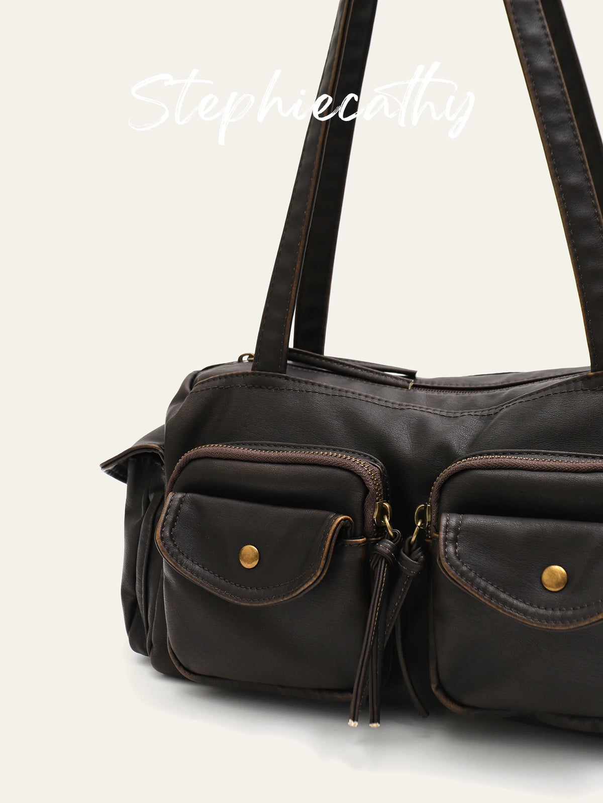 Double-Flap Multi-Pocket Tote