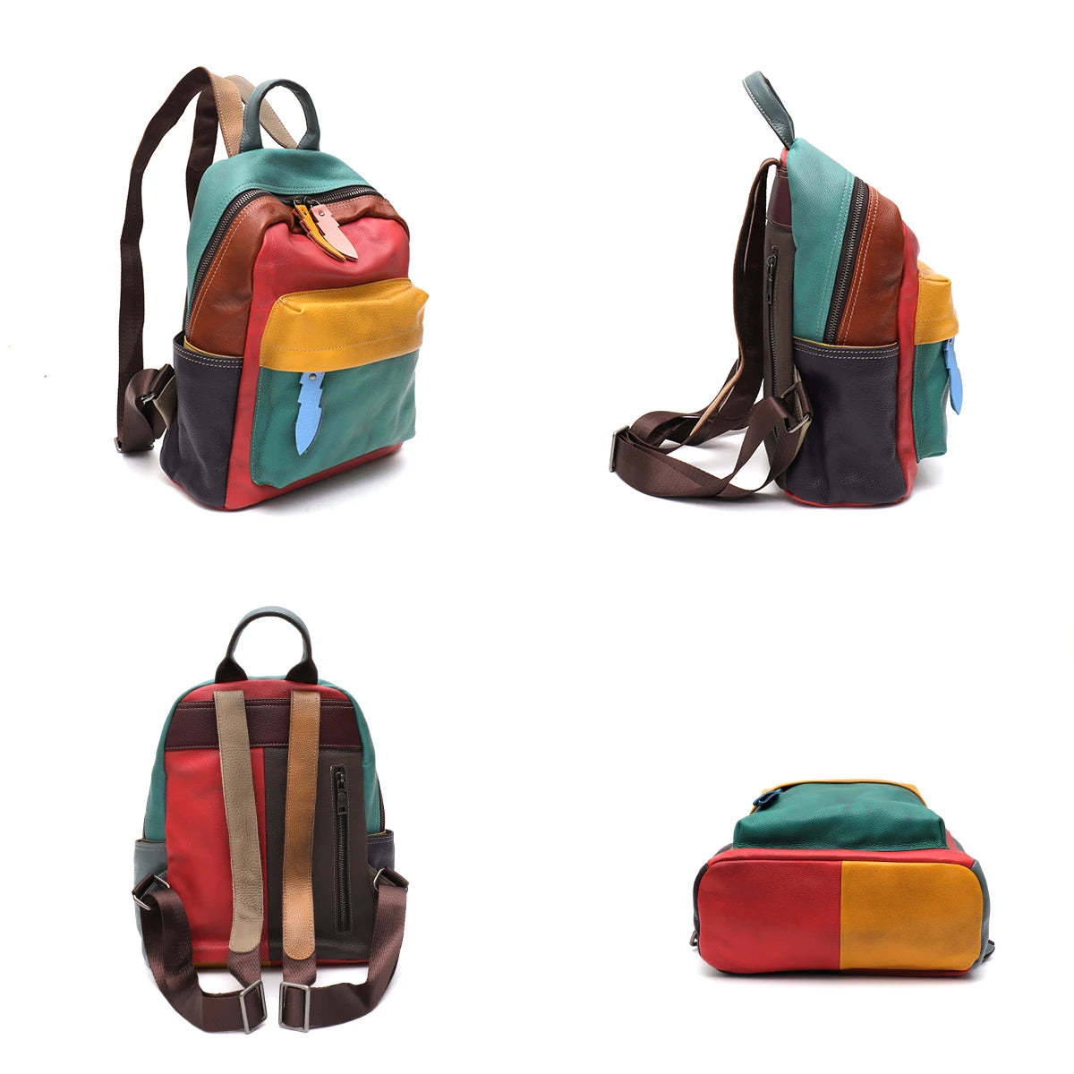 Colorblock Multi-Pocket Backpack