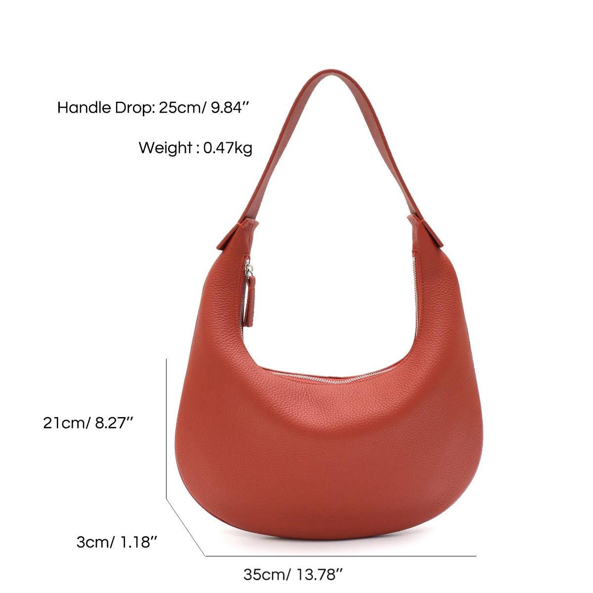 Minimal Crescent Shoulder Bag