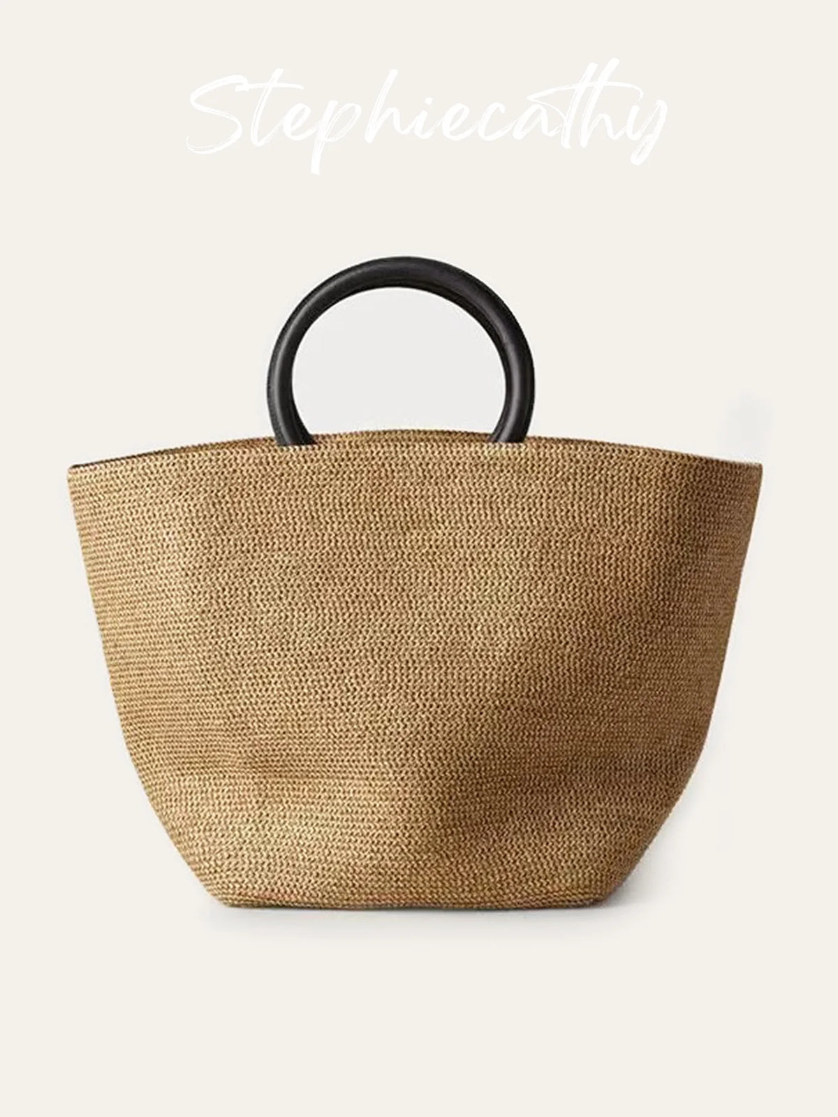 Round-Handle Beach Tote