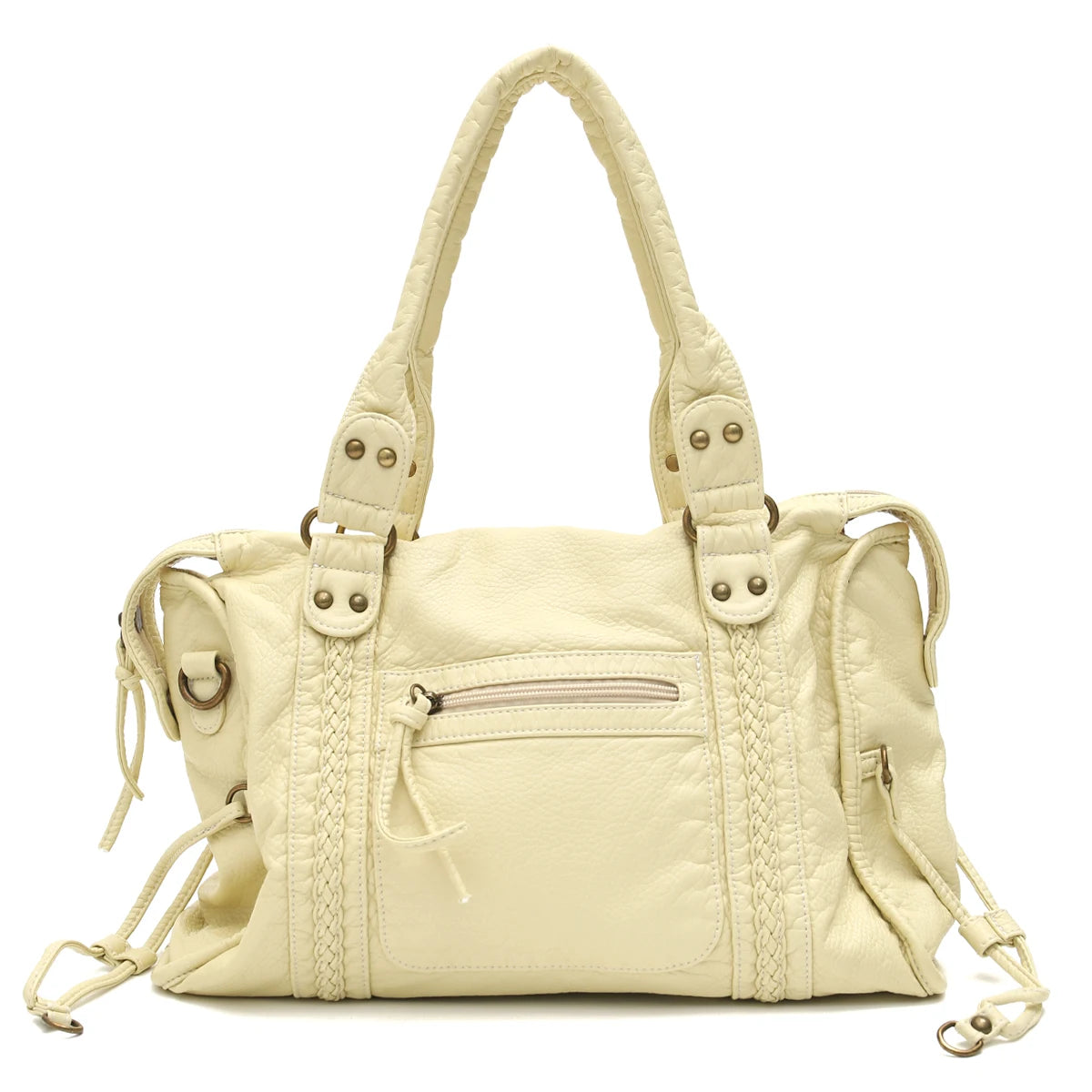 Multi-Pocket Braided Satchel