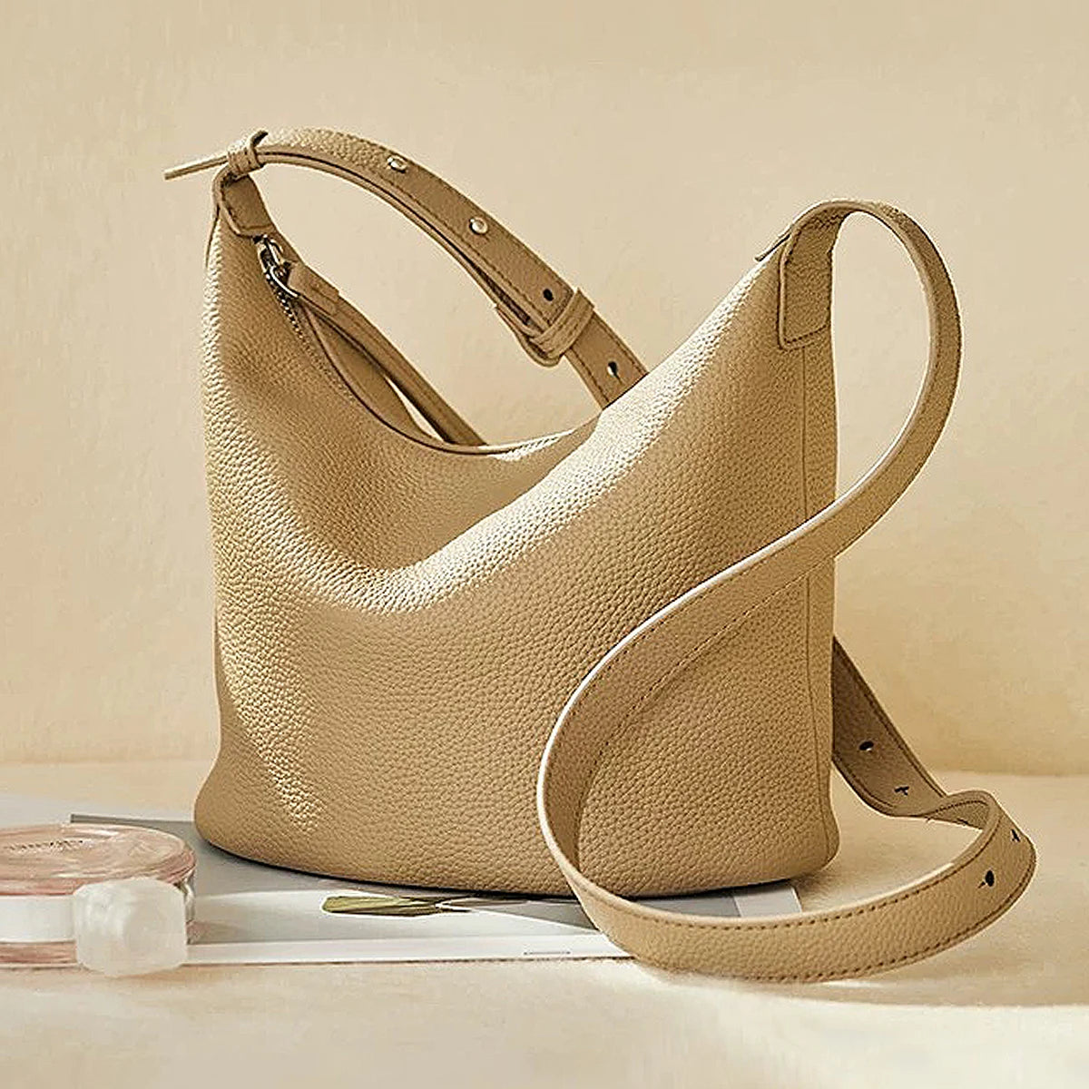 Compact Bucket Crossbody Bag