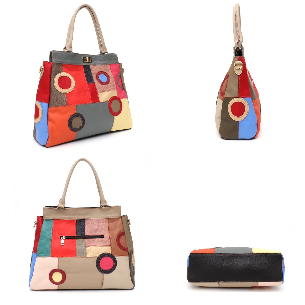 Geometric Turn-Lock Tote