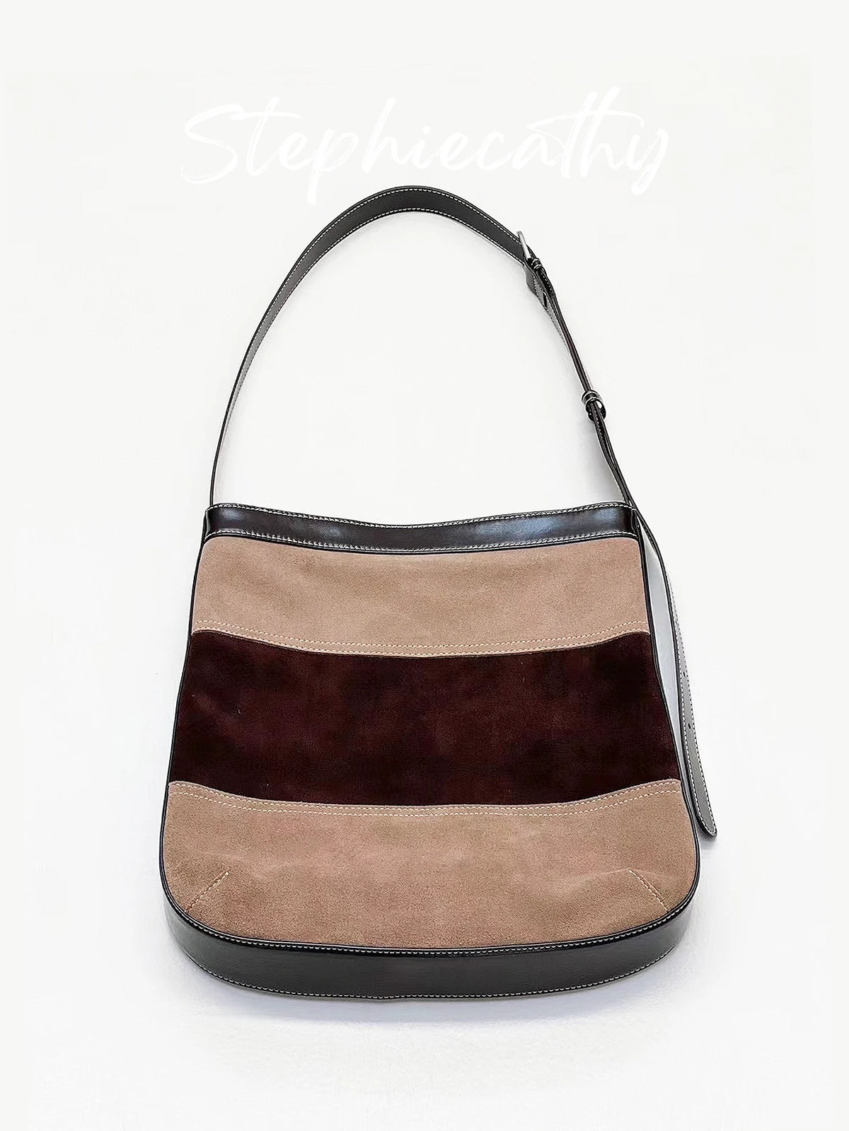 Striped Panel Shoulder Bag