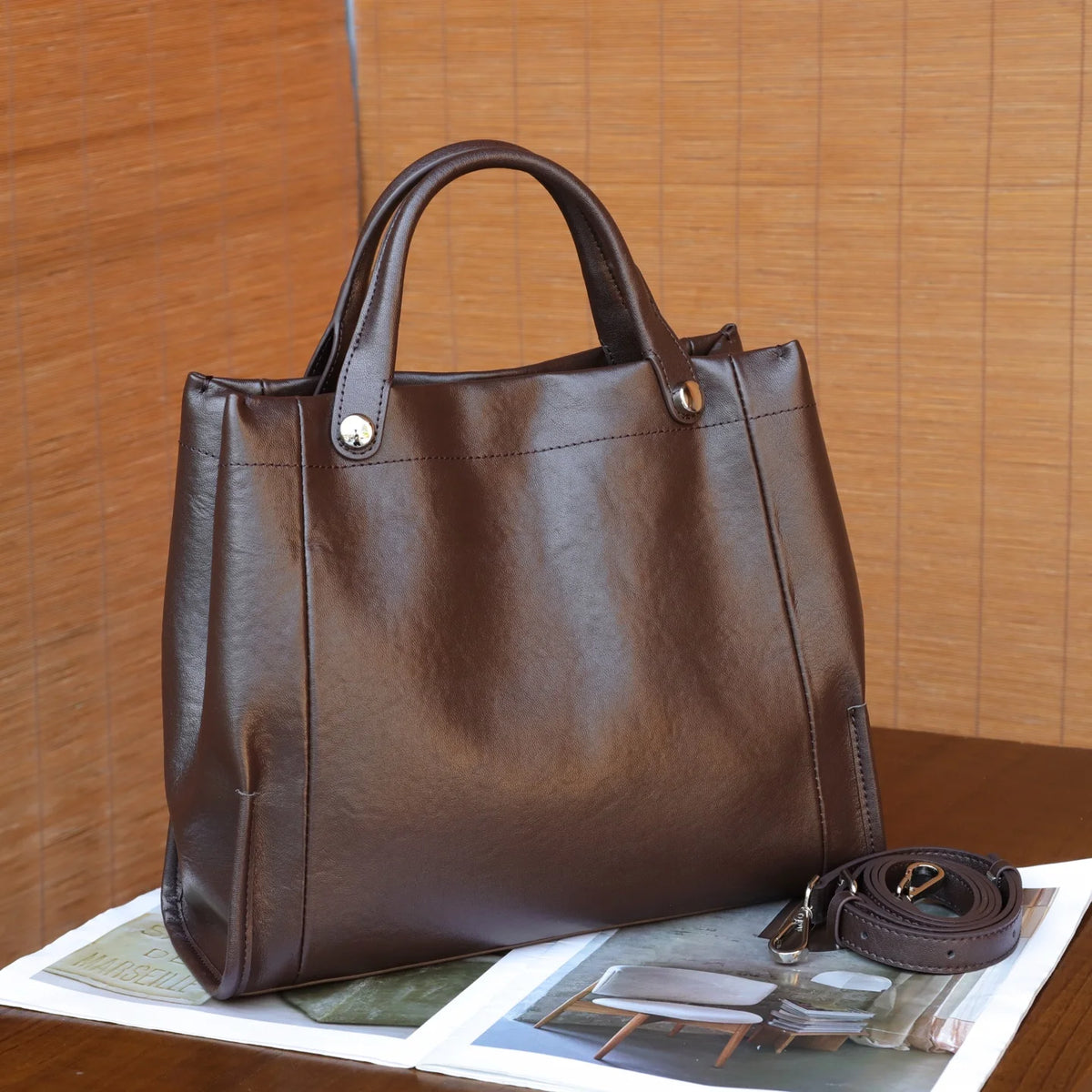 Top-Handle Crossbody Tote