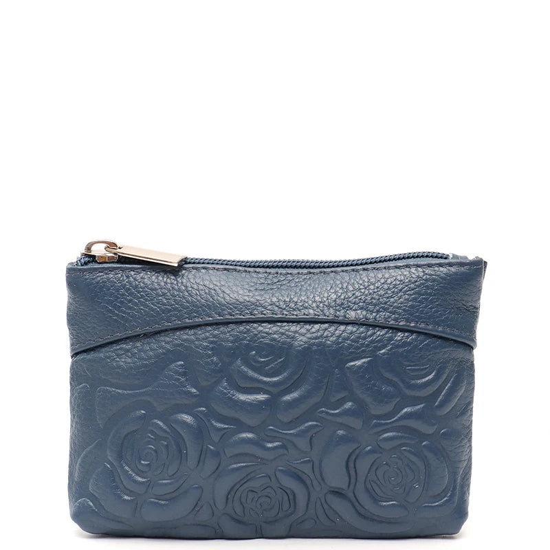 Embossed Floral Coin Purse