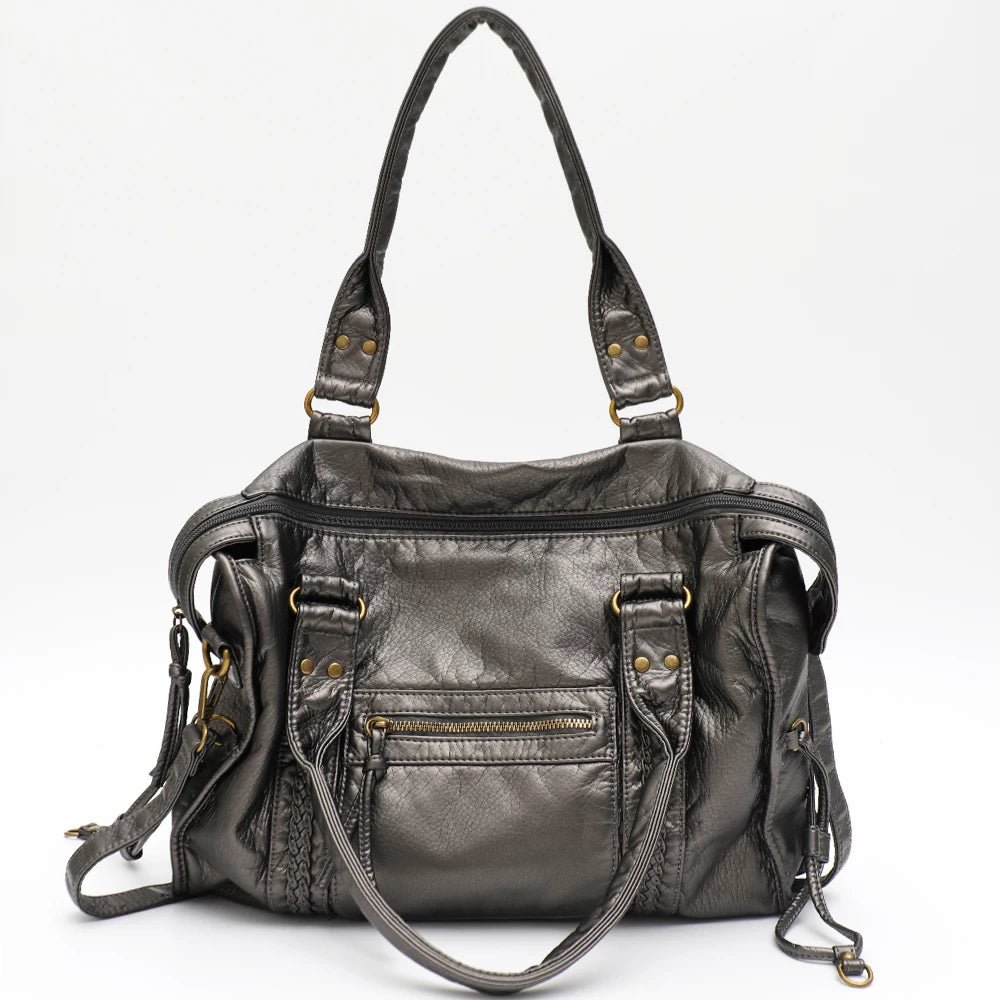 Multi-Pocket Braided Satchel