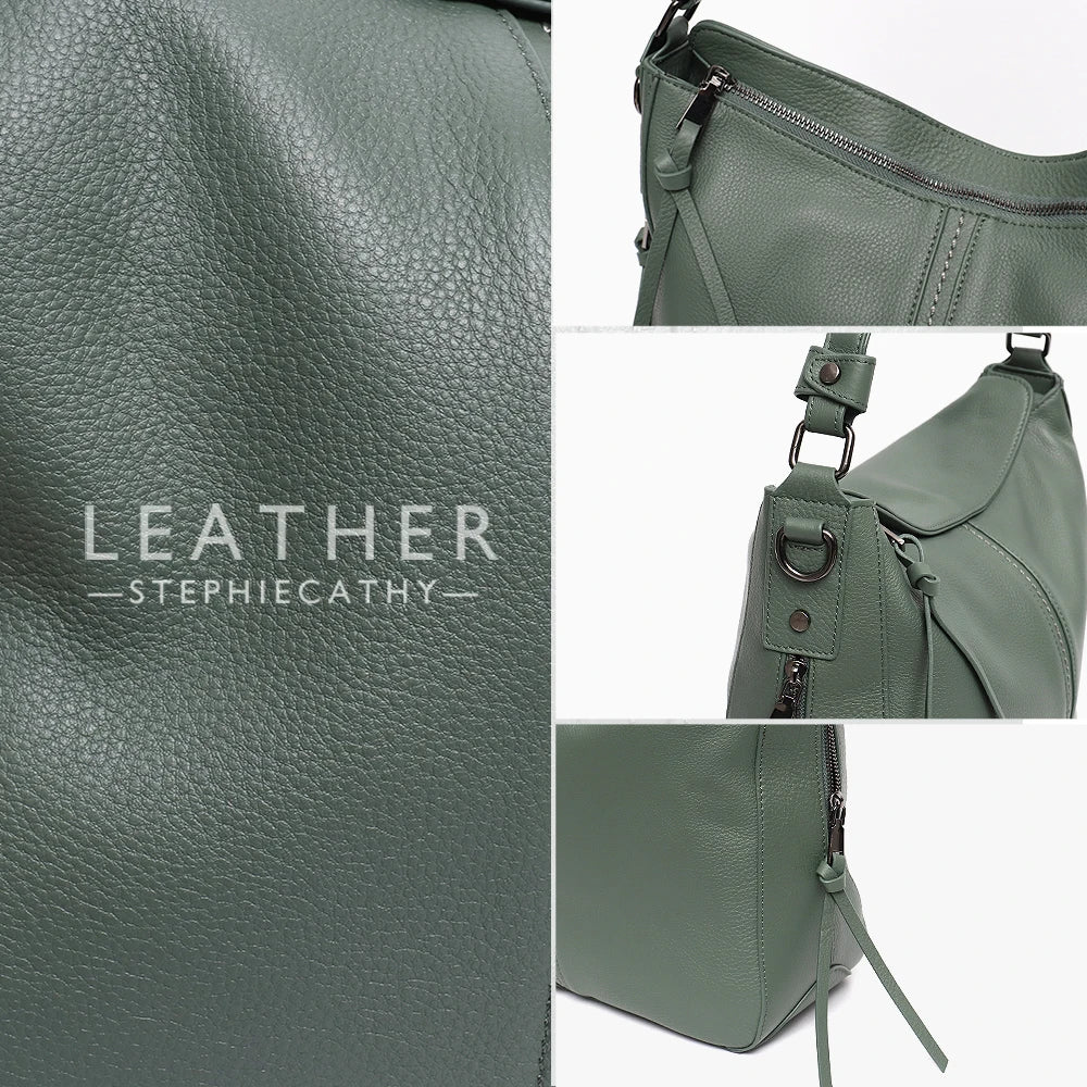 Buckle-Strap Shoulder Hobo