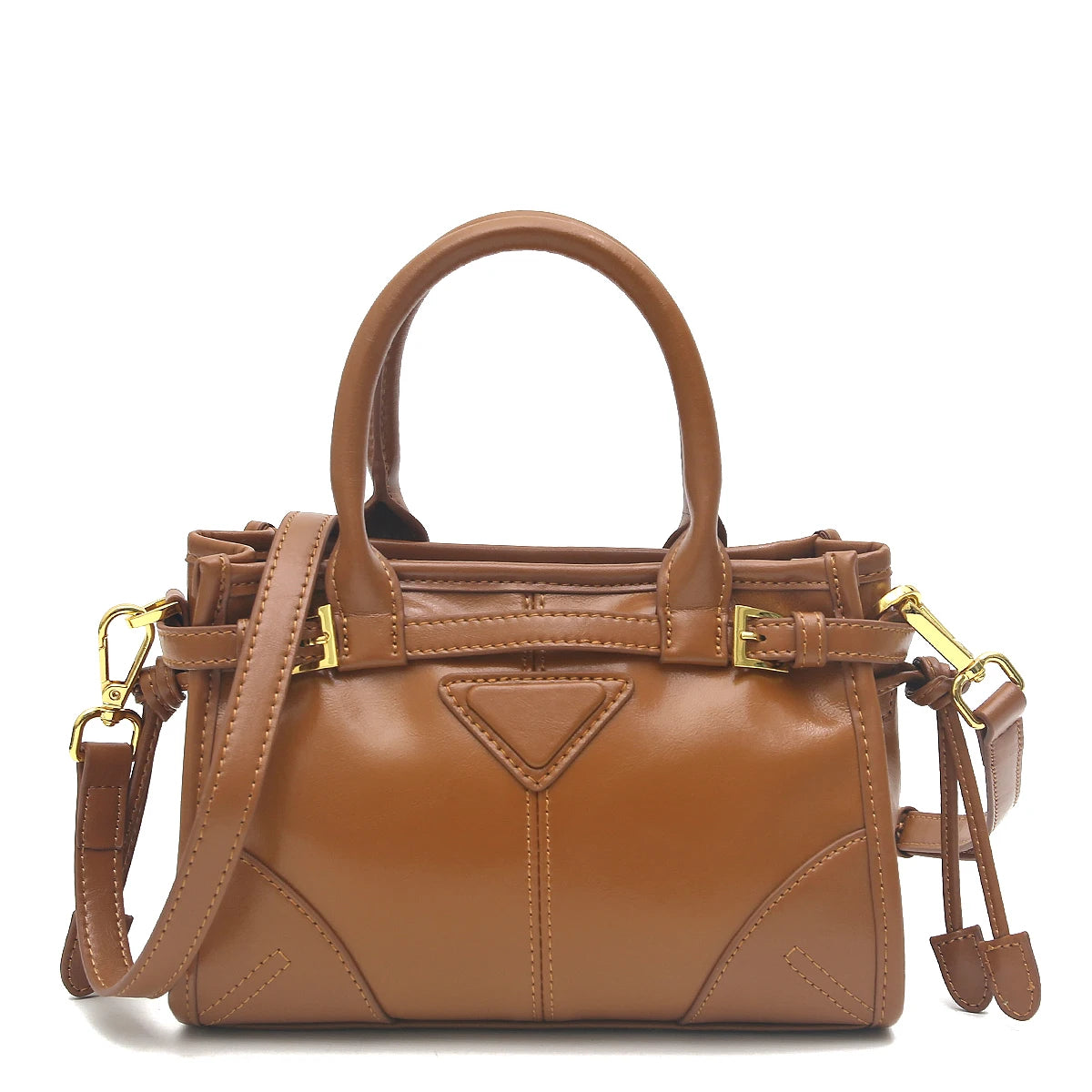Metallic Structured Satchel