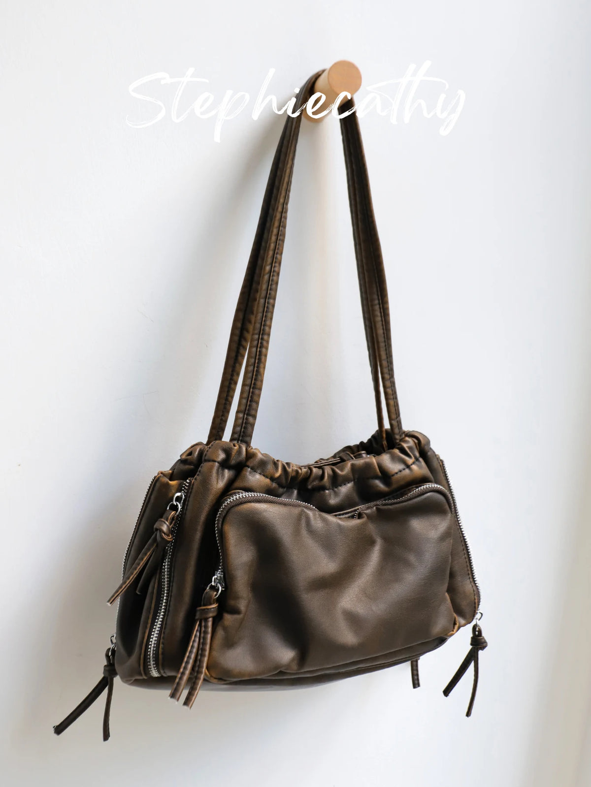 Multi-Pocket Shoulder Tote