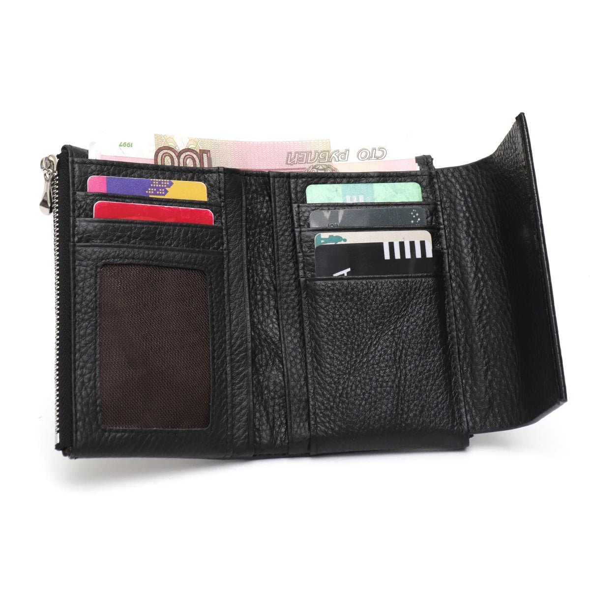 Croc-Embossed Trifold Wallet