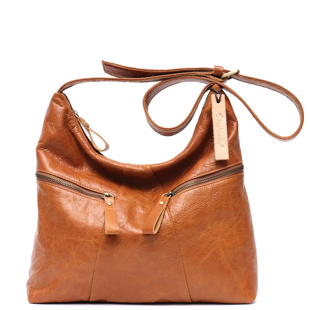 Multi-Zip Slouchy Hobo
