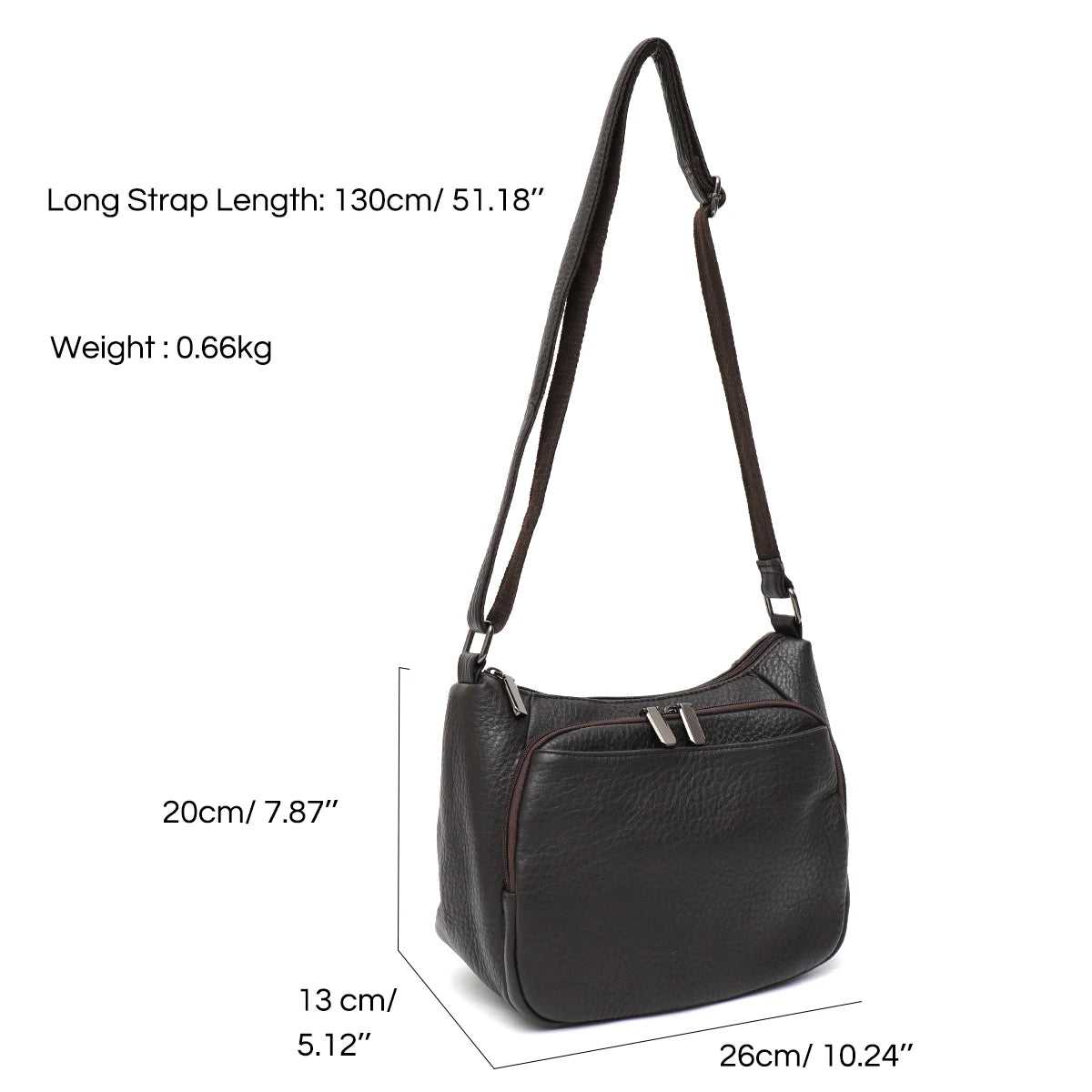 Minimal Zip Shoulder Bag