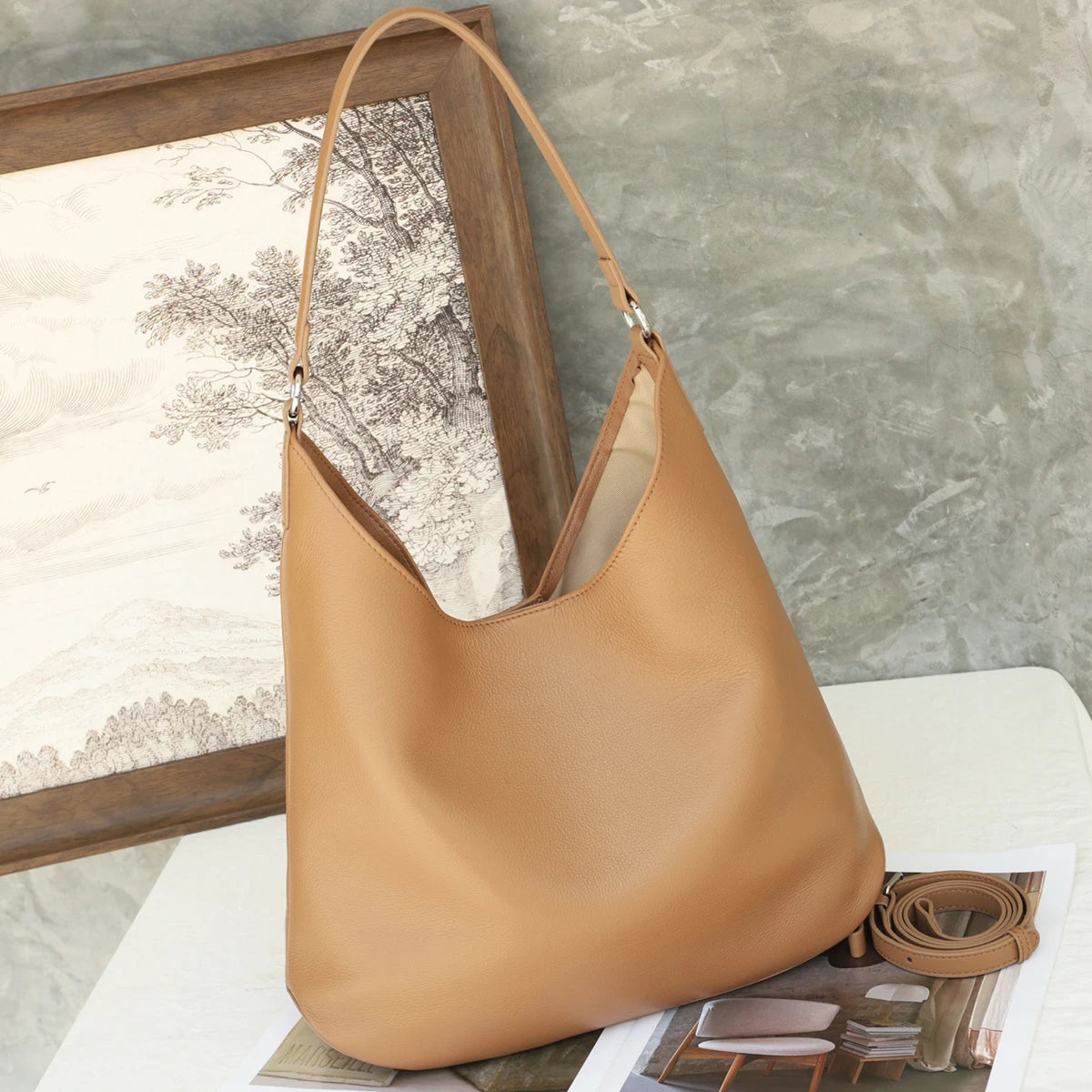 Soft Crescent Hobo Bag