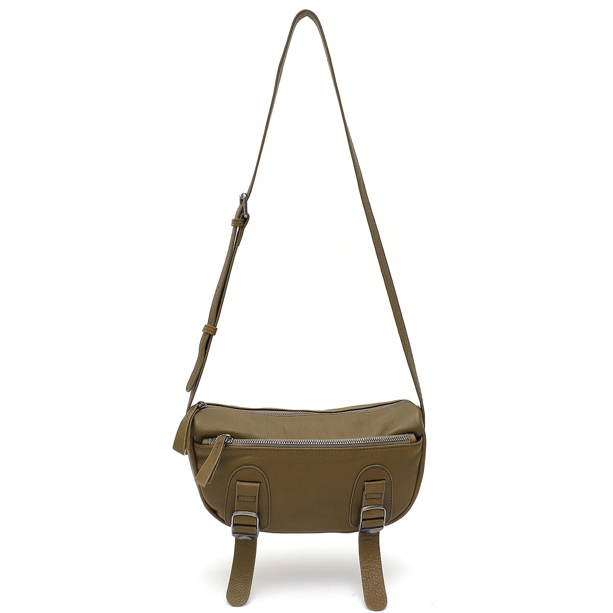 Buckle-Tab Messenger Bag