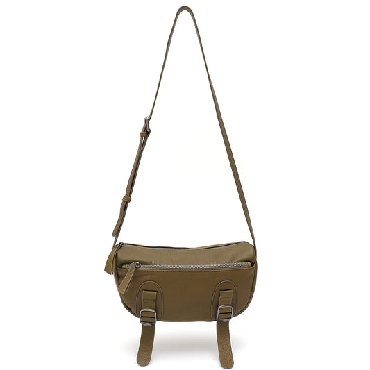 Buckle-Tab Messenger Bag