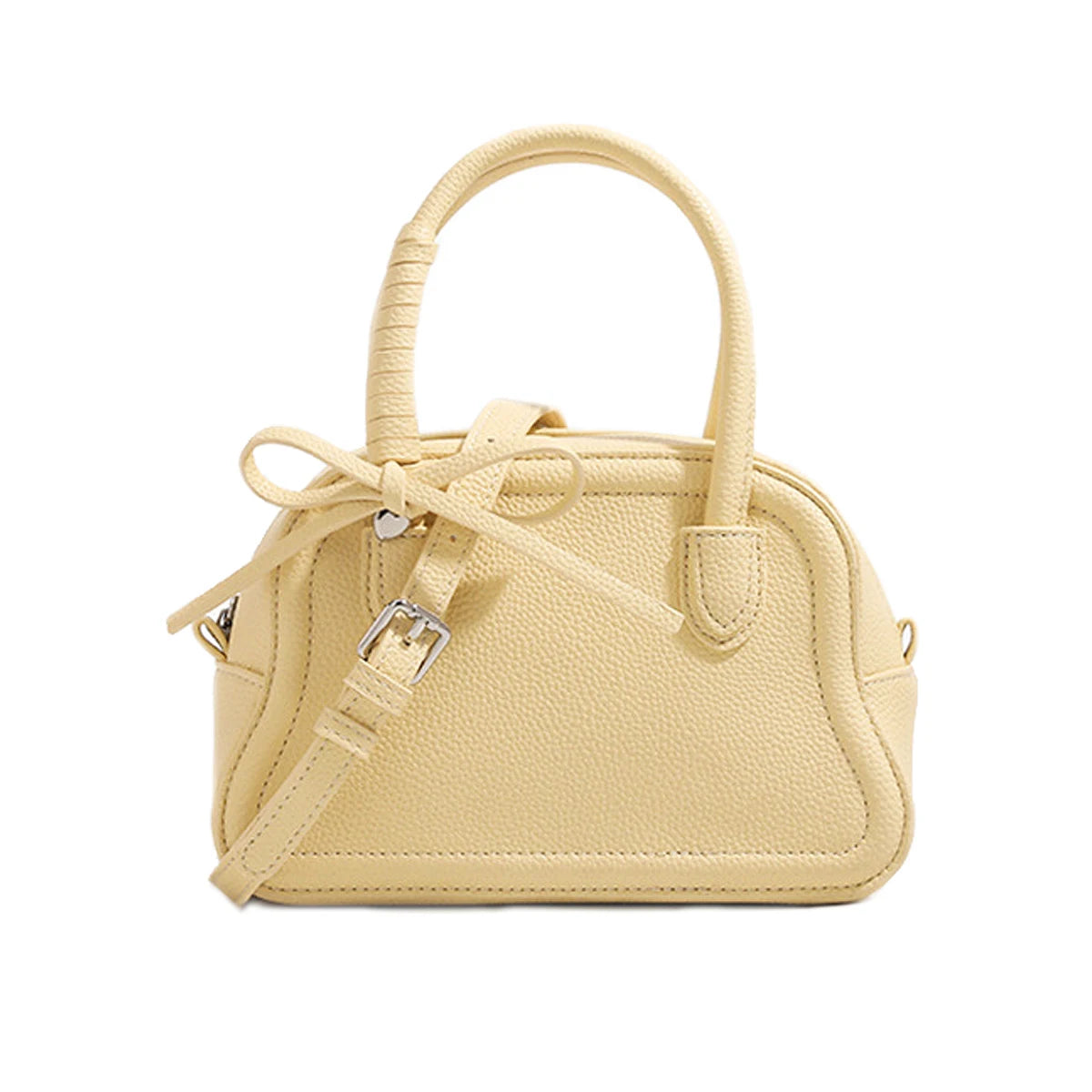 Bow-Detail Top-Handle Bag