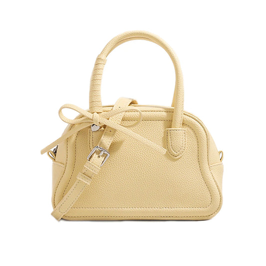 Bow-Detail Top-Handle Bag