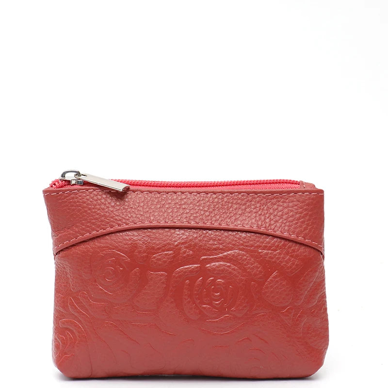 Embossed Floral Coin Purse