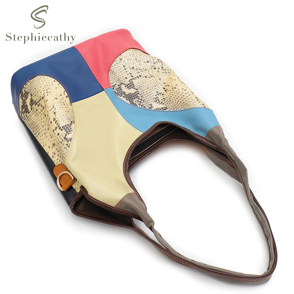 Colorblock Patchwork Shoulder Bag