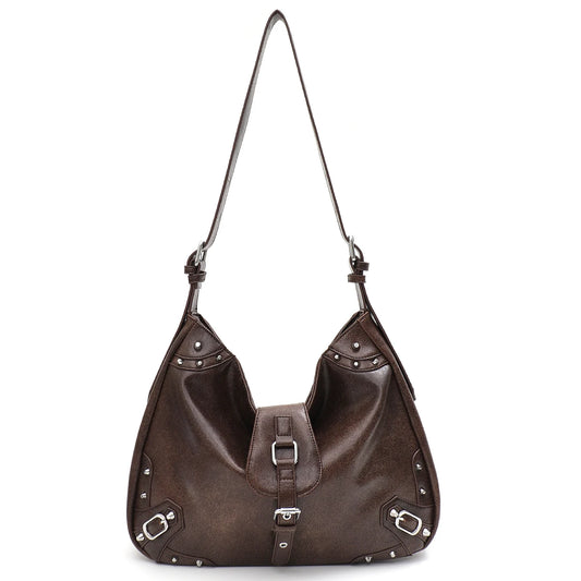 Chain-Strap Slouchy Hobo