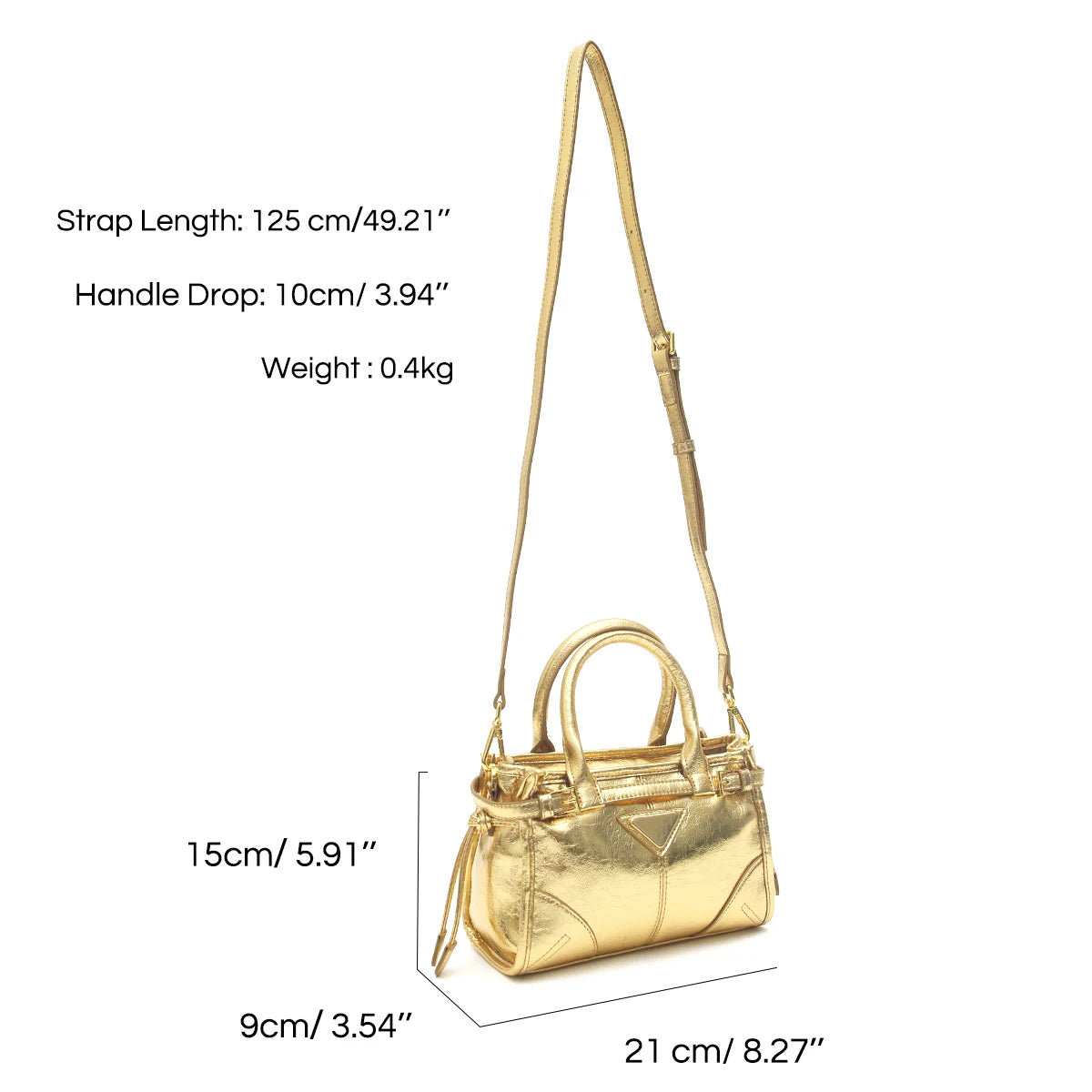 Metallic Structured Satchel