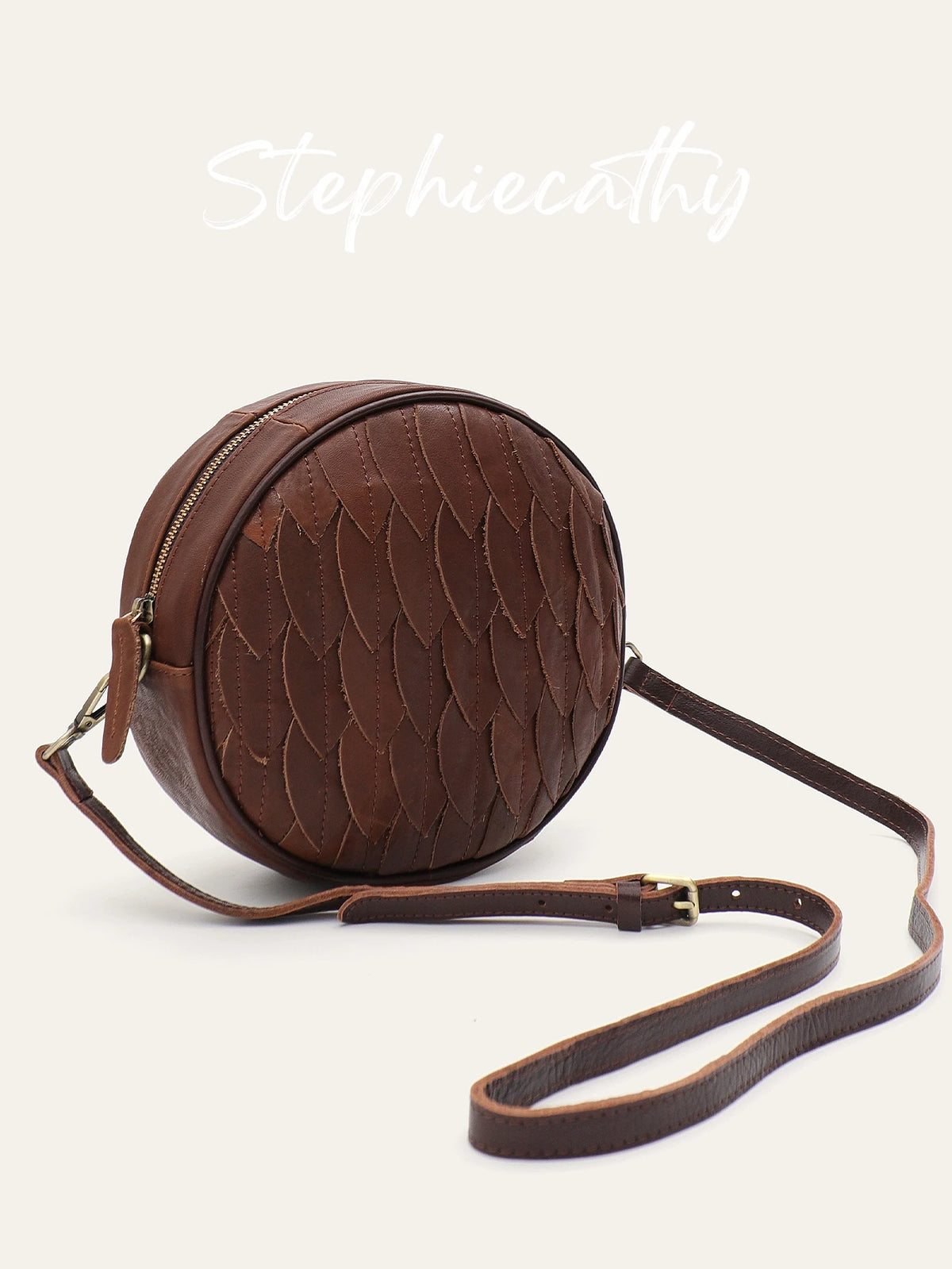 Woven Round Crossbody Bag