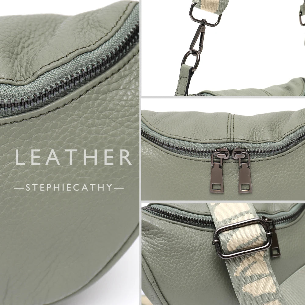 Patterned-Strap Shoulder Bag