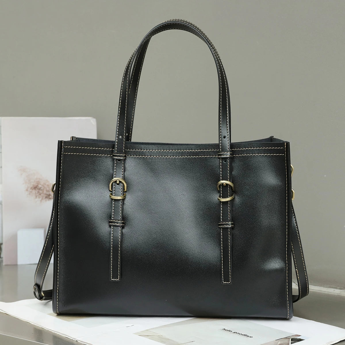 Structured Top-Handle Tote