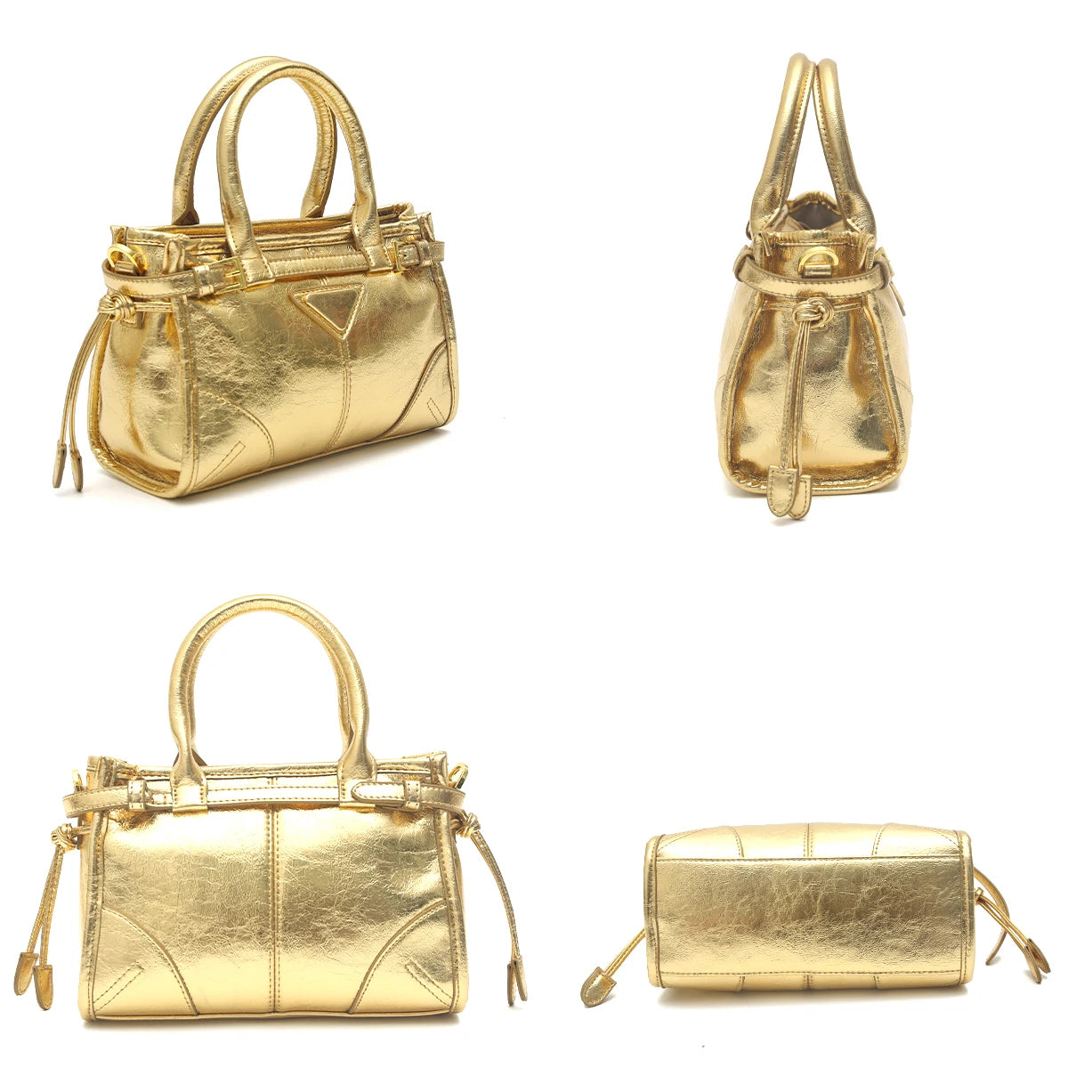 Metallic Structured Satchel