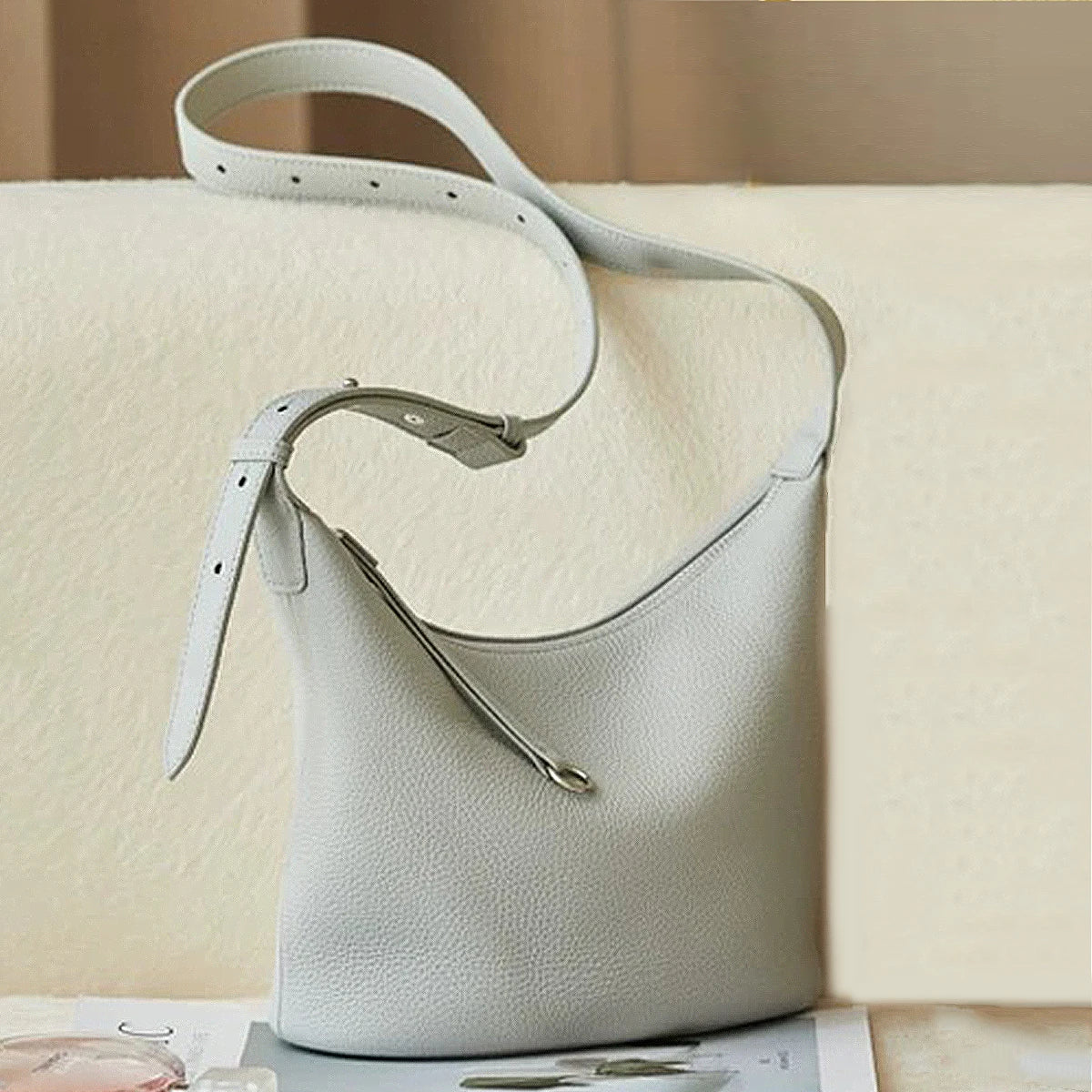 Compact Bucket Crossbody Bag