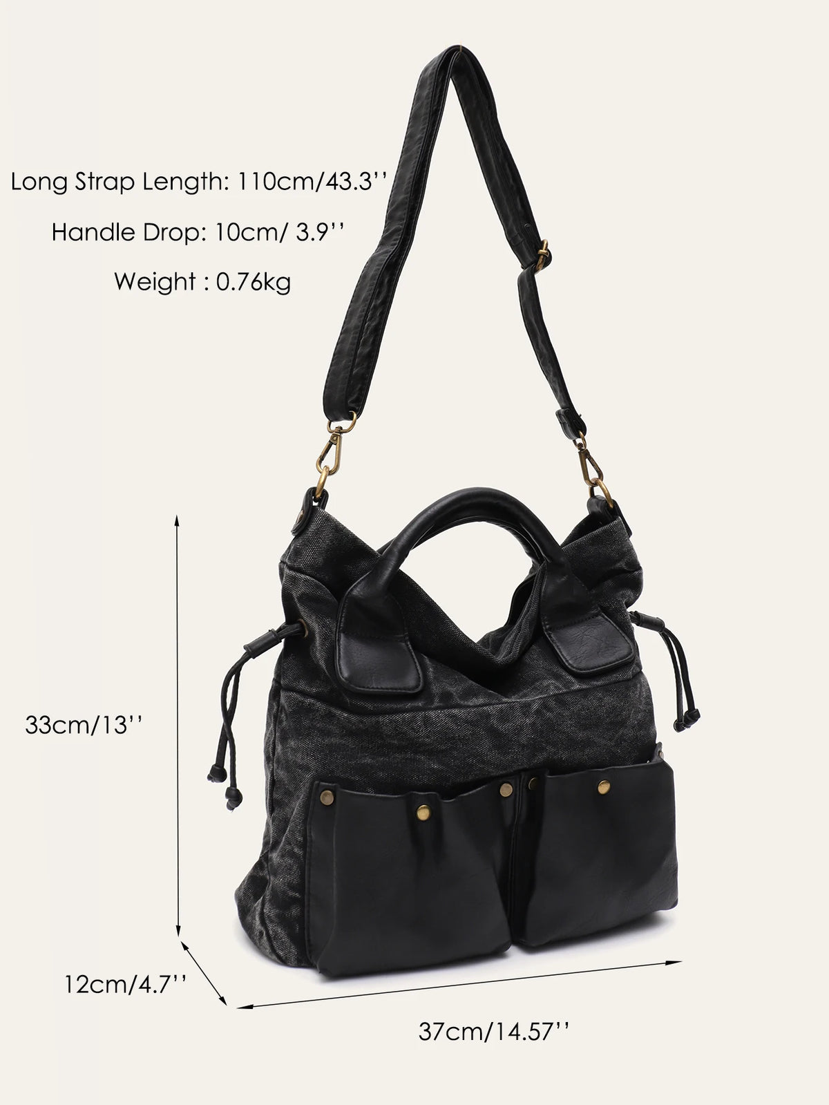 Multi-Pocket Travel Satchel