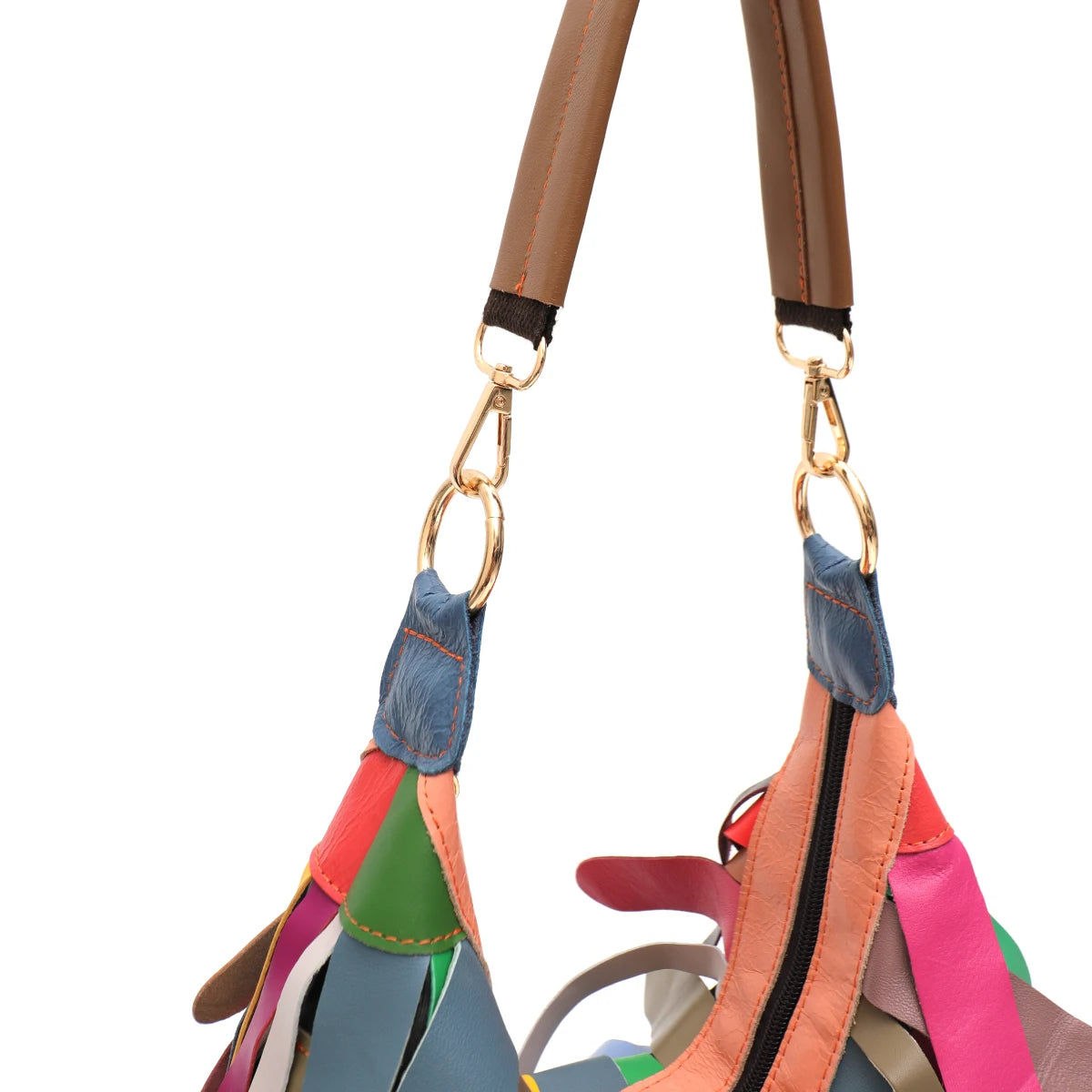 Fringe Patchwork Hobo Bag