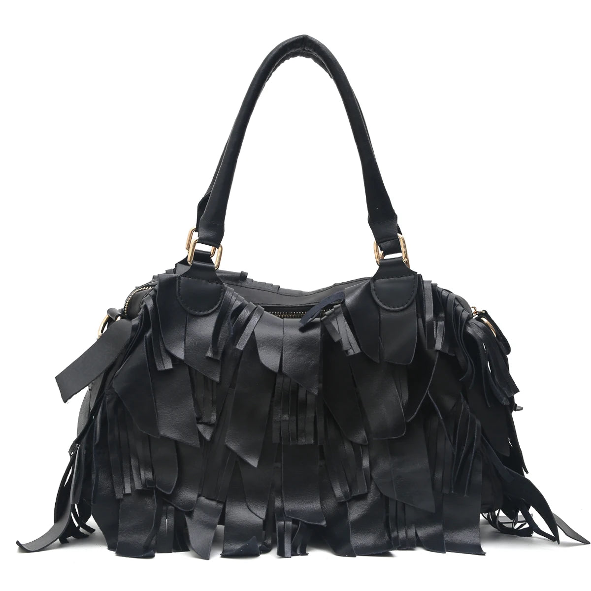 Tassel Patchwork Shoulder Bag
