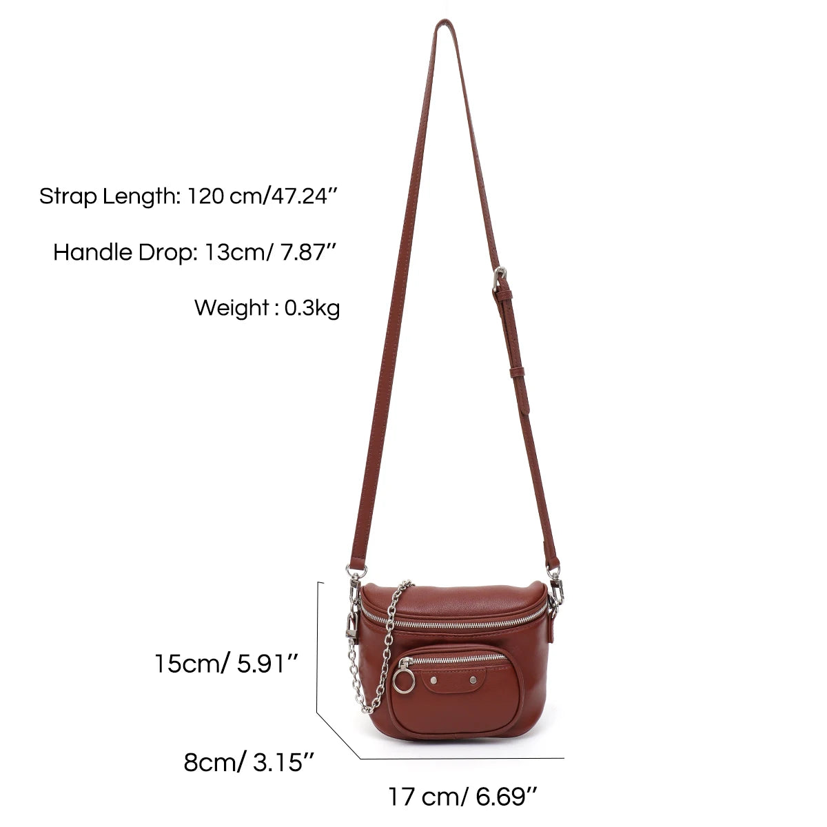 Chain-Detail Belt Bag