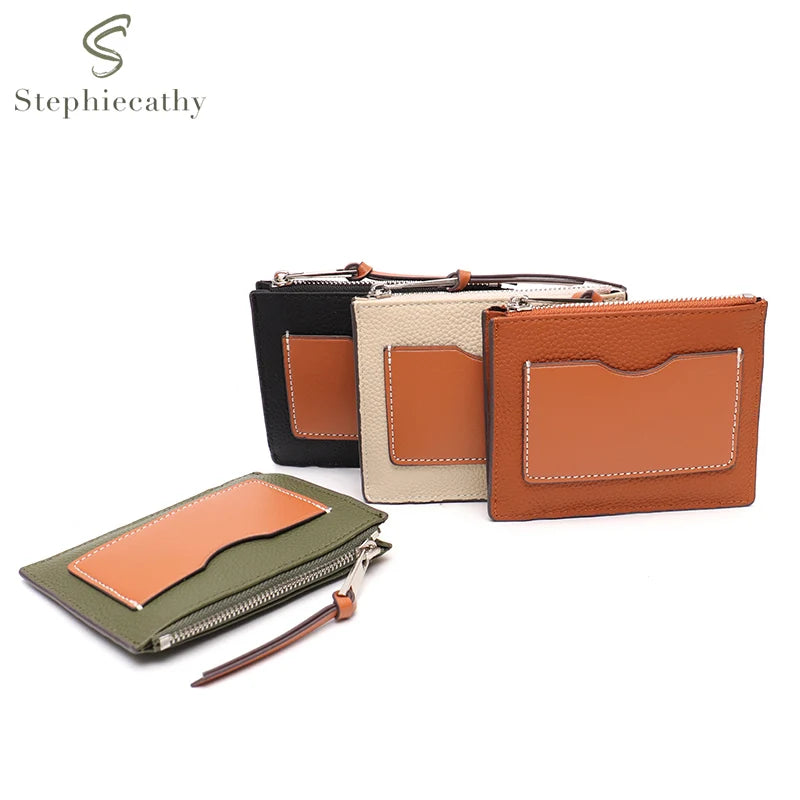 Front-Slot Zip Card Wallet